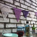 Purple, Lilac And Cream Party Bunting, Wedding..