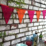 Pink And Orange Party Bunting, Pink And Orange..