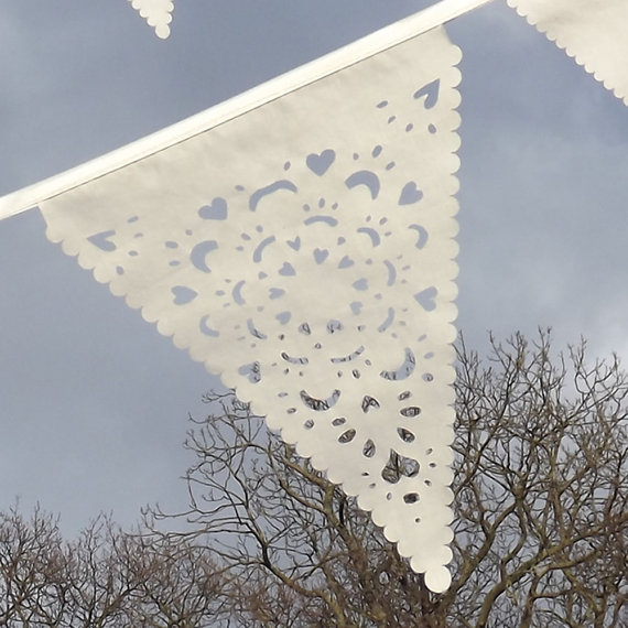 Ivory Lace Wedding Bunting By The Metre, Your Desired Length And Colour, Custom Order